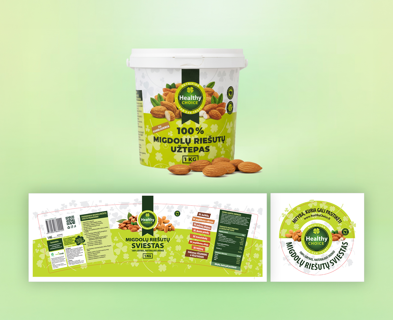 Healthy Choice Almond Cream Package Design