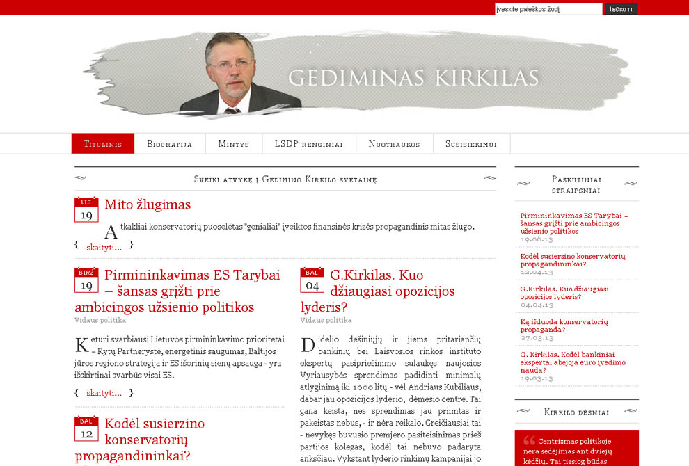 Gediminas Kirkilas website
