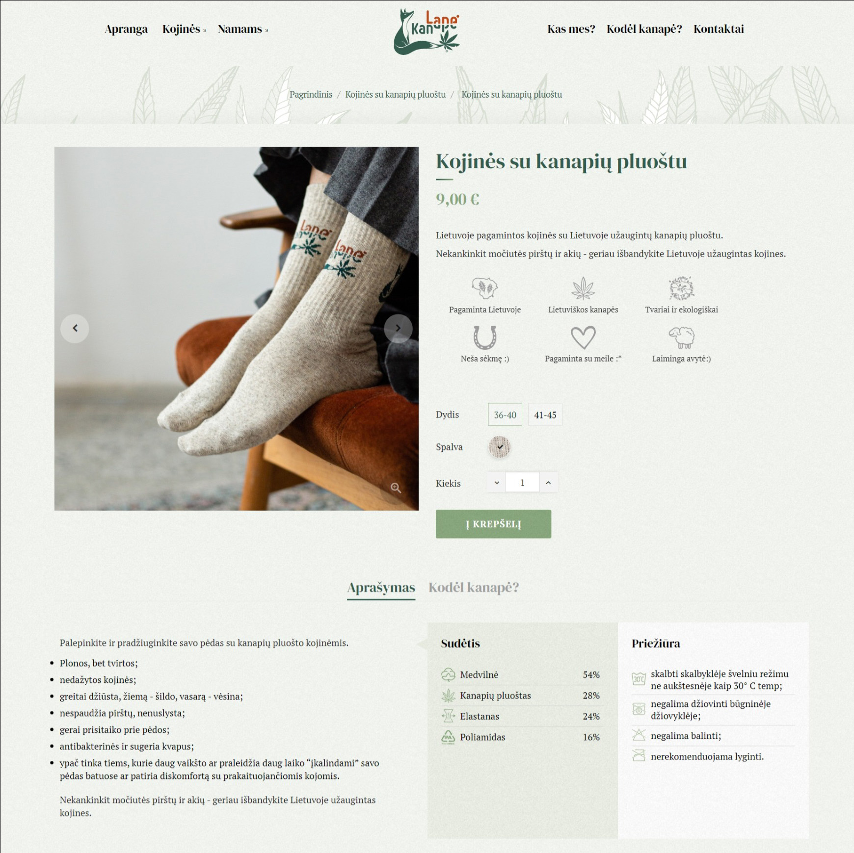 Lapė Kanapė design