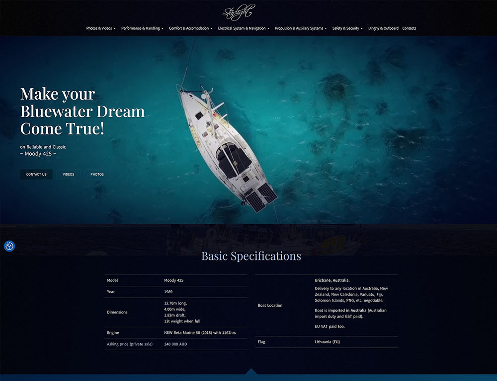 Starlight for Sale website