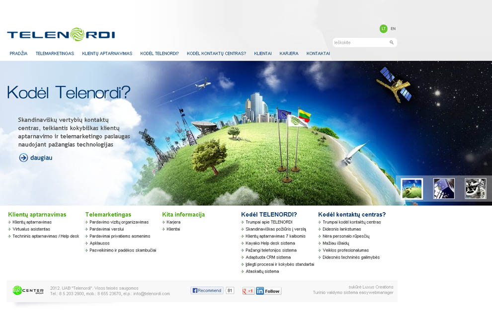 Telenordi web design